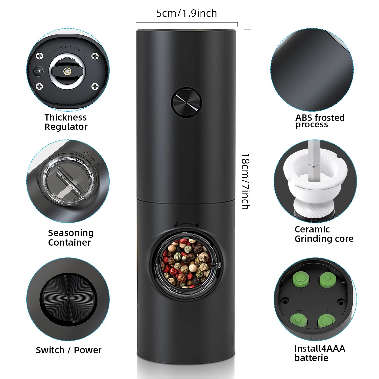 Electric Salt and Pepper Grinder