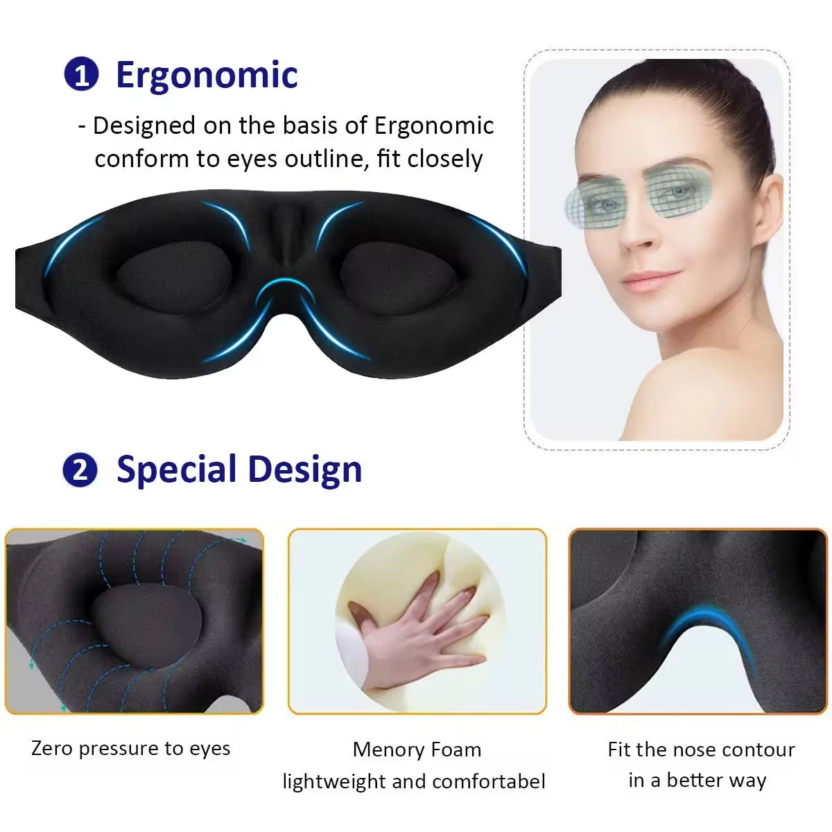 3D Blackout Eye Mask 